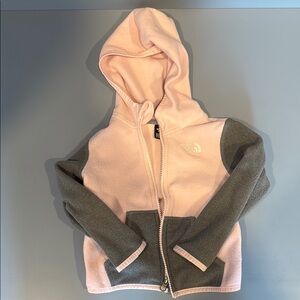 Kids Pink and Gray Hoodie 18-24 month The North Face fleece